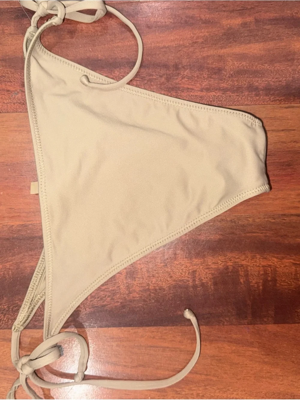 SKIMS String Tie Bikini Bottom in Beige